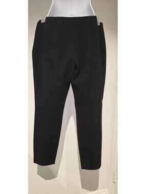 The Row - Pants Black Virgin Wool Elastane Stretch Seam Trousers Size 12